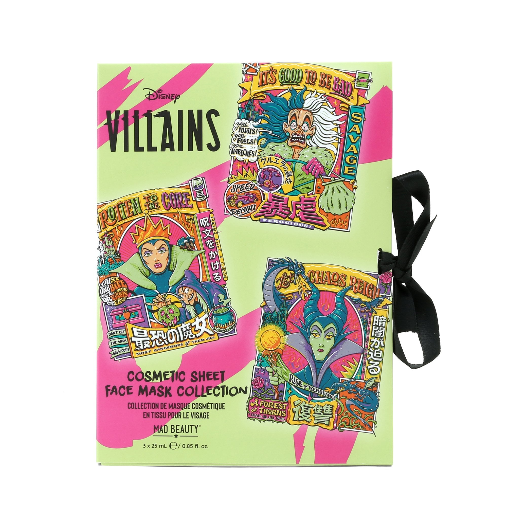 Disney Wicked Villains Cosmetic Sheet Mask Trio - Mad Beauty