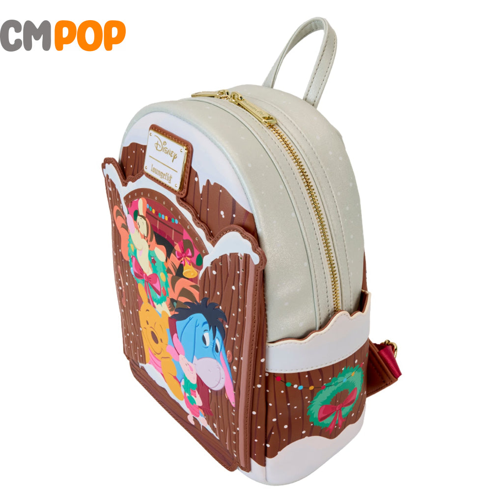 Disney Winnie The Pooh Holiday Scene And Friends Mini Backpack - Loungefly