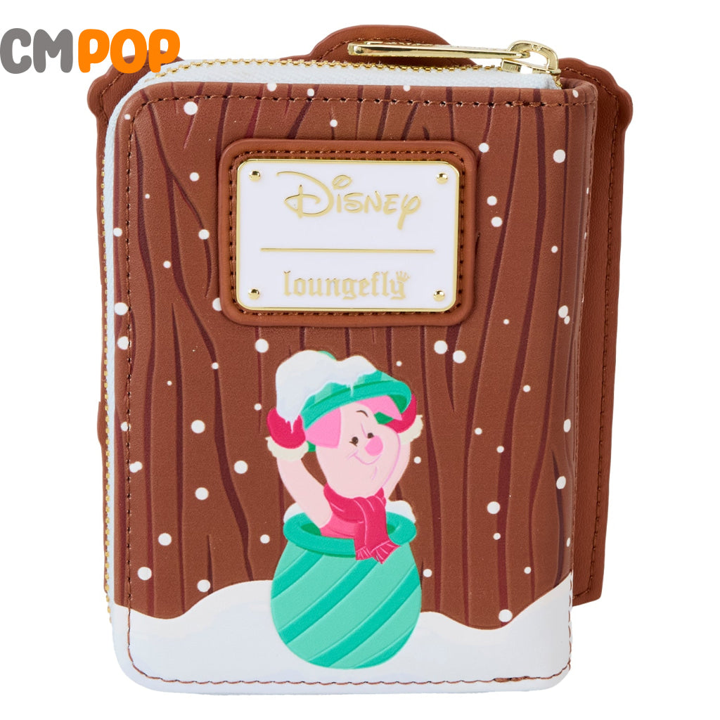 Disney Winnie The Pooh Holiday Scene And Friends Zip Around Wallet - Loungefly