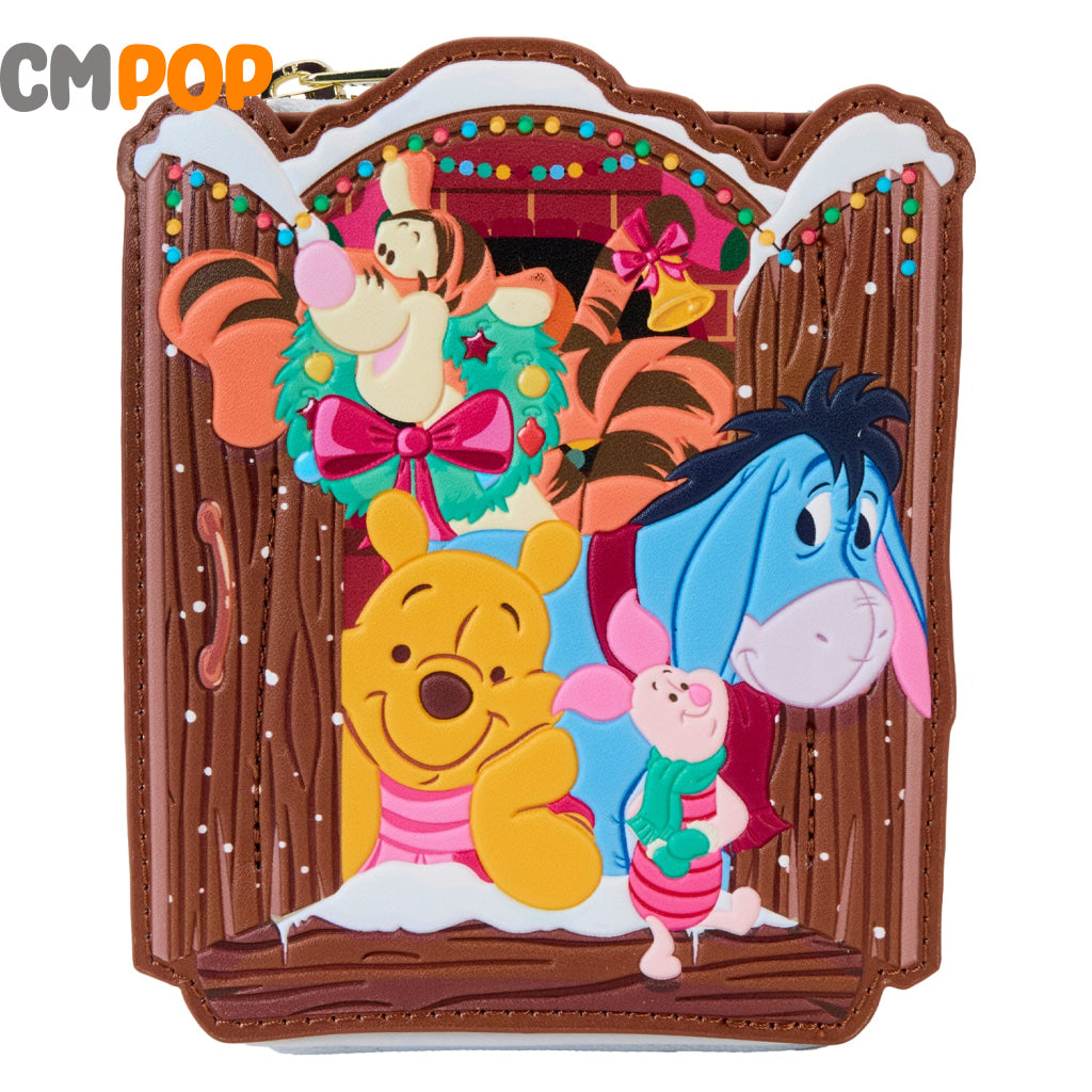Disney Winnie The Pooh Holiday Scene And Friends Zip Around Wallet - Loungefly
