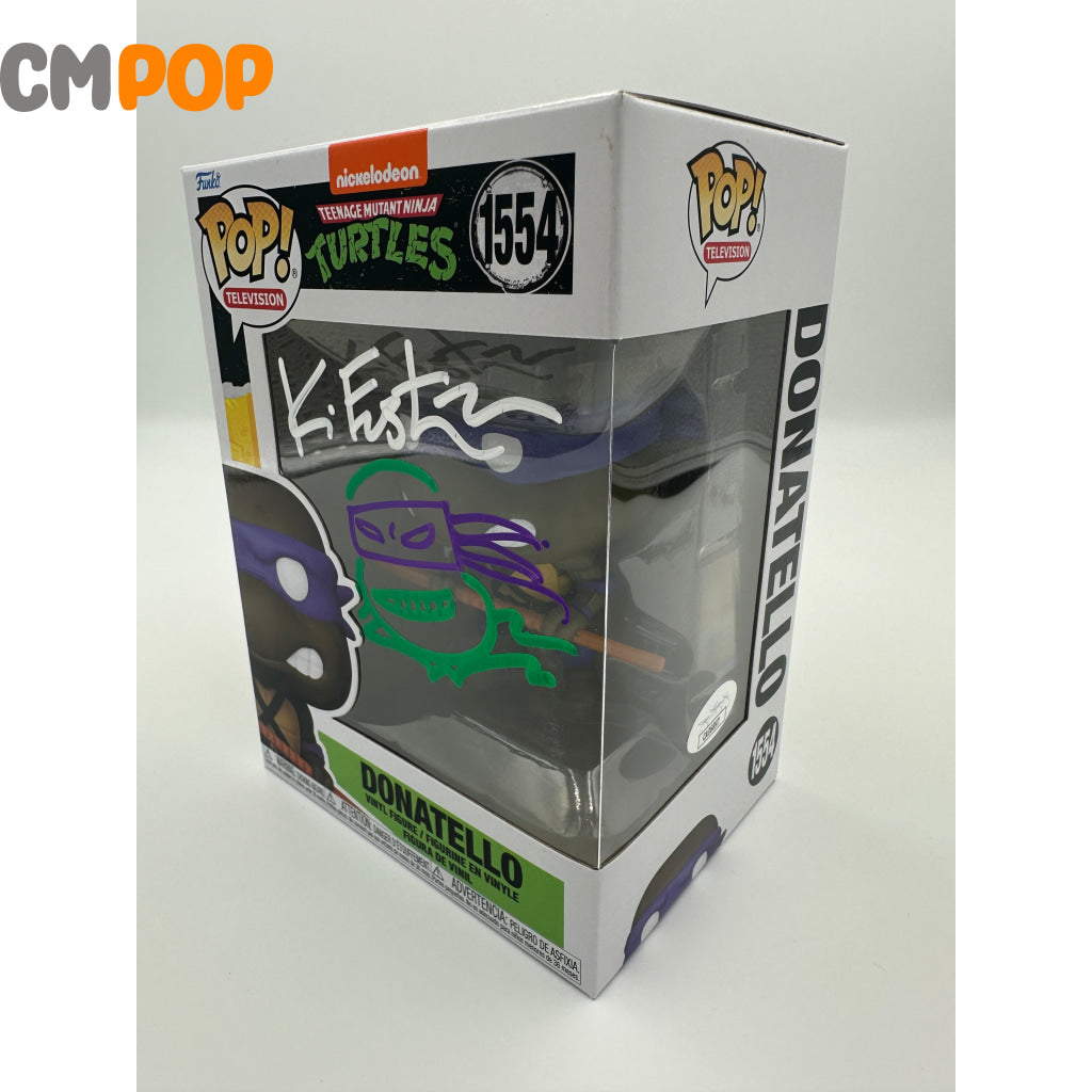 Donatello - #1554 Funko Pop! Retro Toys Nickelodeon Teenage Mutant Hero Turtles Signed By Kevin