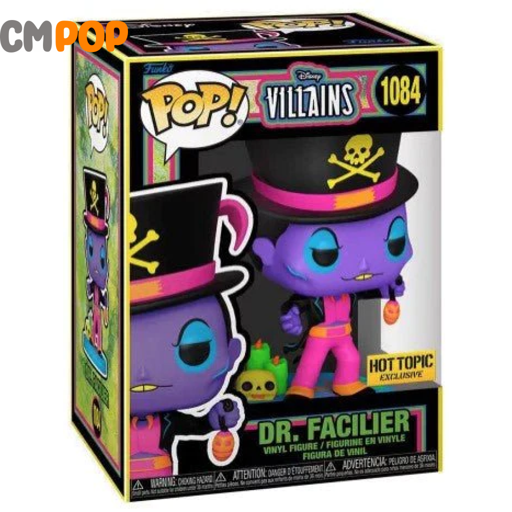 Dr Facilier Blacklight - #1084 Funko Pop! Disney Villains Hot Topic Exclusive Pop