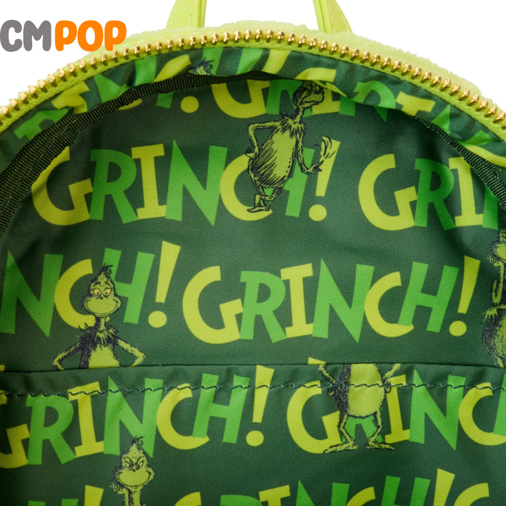 Dr Seuss Plush Grinch Light Up Cosplay Mini Backpack - Loungefly