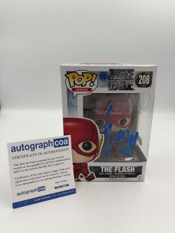The Flash - #208 - Funko Pop! - Justice League - DC - Signed By Ezra Miller - Certified Autographcoa