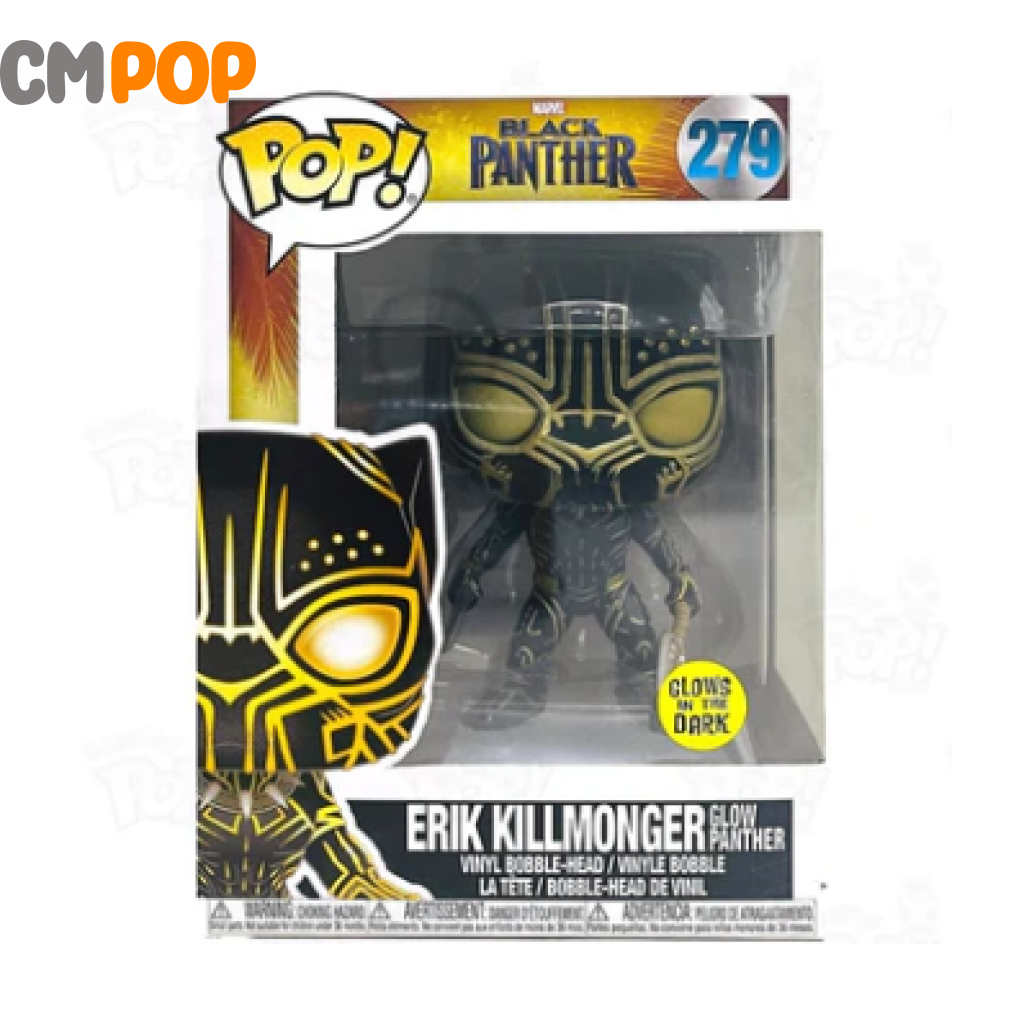 Erik Killmonger - #279 Funko Pop! Marvel Black Panther Gitd Pop