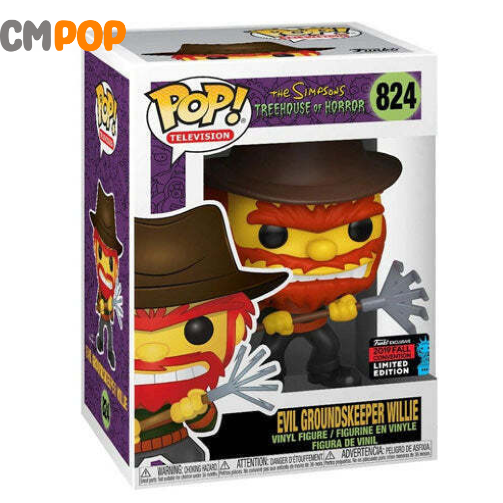 Evil Groundskeeper Willie - #824 Funko Pop! The Simpsons Nycc 2019 Convention Exclusive Pop