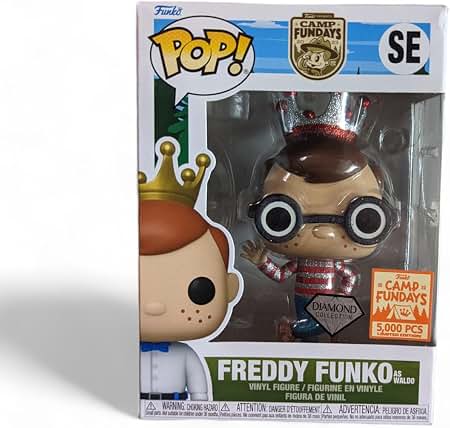 Originals Camp Fundays 2023 Freddy As Waldo Diamond Glitter Funko POP! # SE