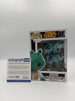 Greedo - #07 - Funko Pop! - Star Wars - Signed By Paul Blake - Certified Autographcoa