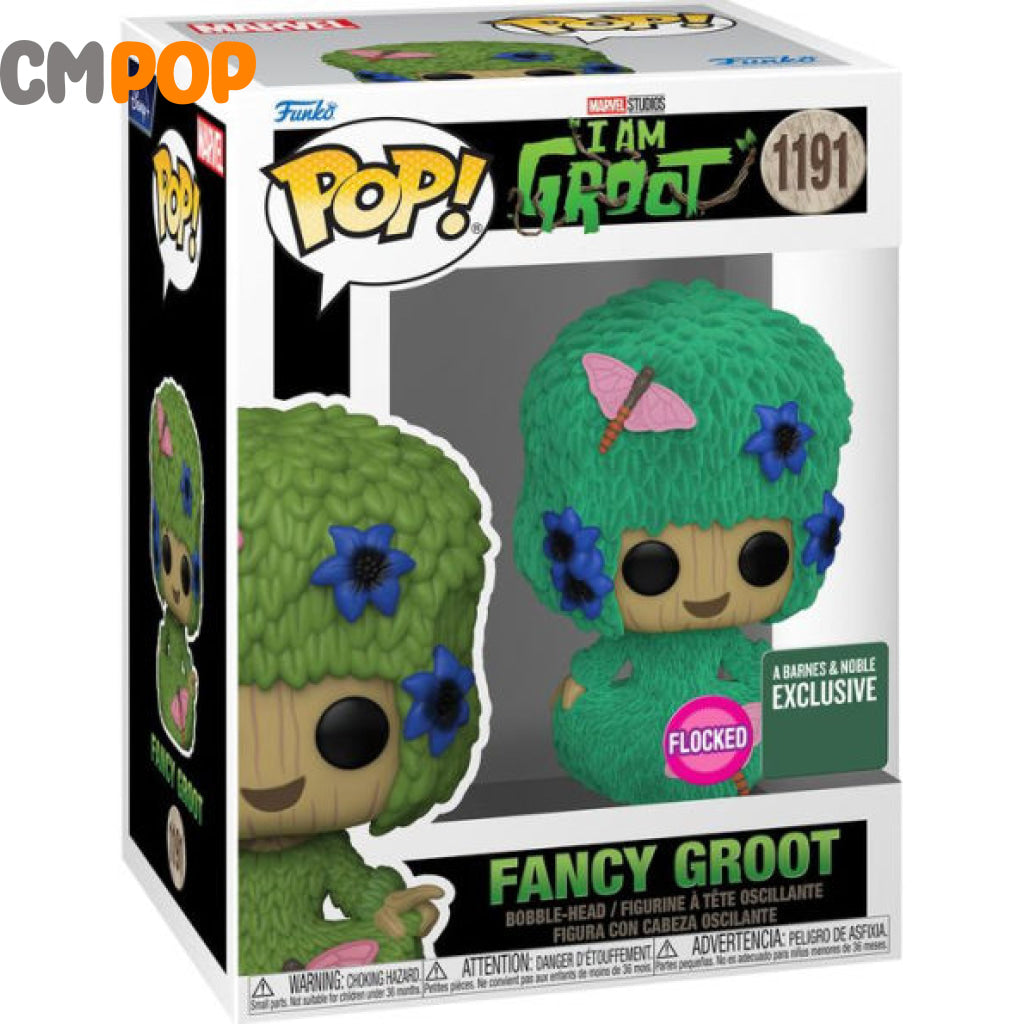Fancy Groot Flocked - #1191 Funko Pop! I Am Marvel Barnes And Noble Exclusive Pop