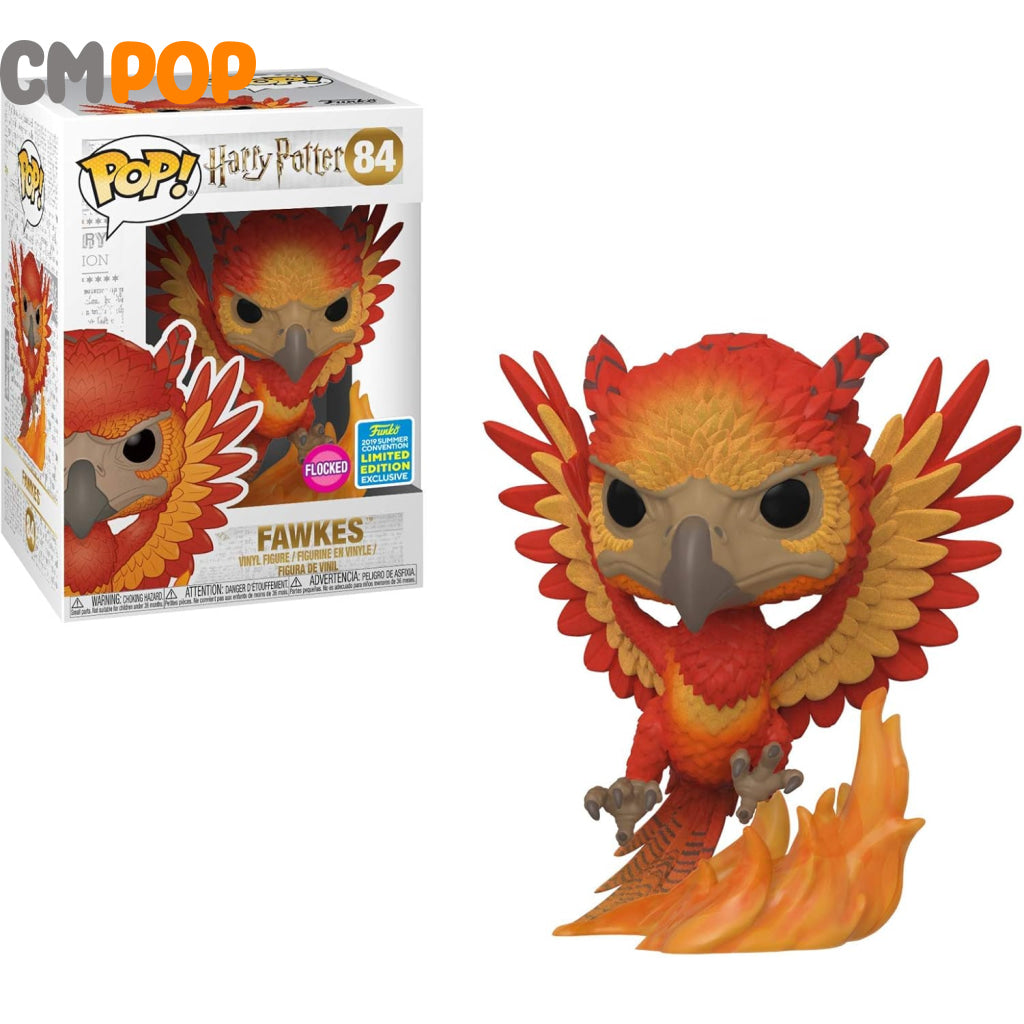 Fawkes - #84 Funko Pop! Harry Potter Flocked 2019 Summer Convention Limited Edition Exclusive Pop