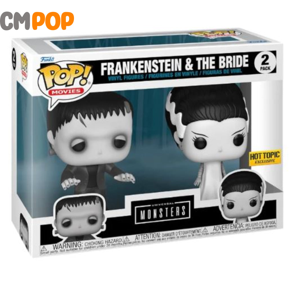 Frankenstein & The Bride Hot Topic Exclusive - Funko Pop! Monsters Horror Pop