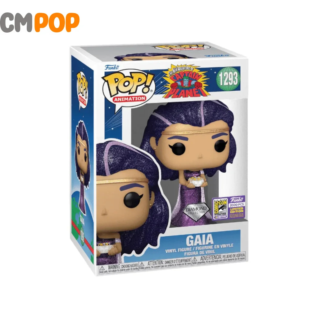 Gaia - #1293 Funko Pop! Animation The New Adventures Of Captain Planet Diamond Collection Sdcc 2023