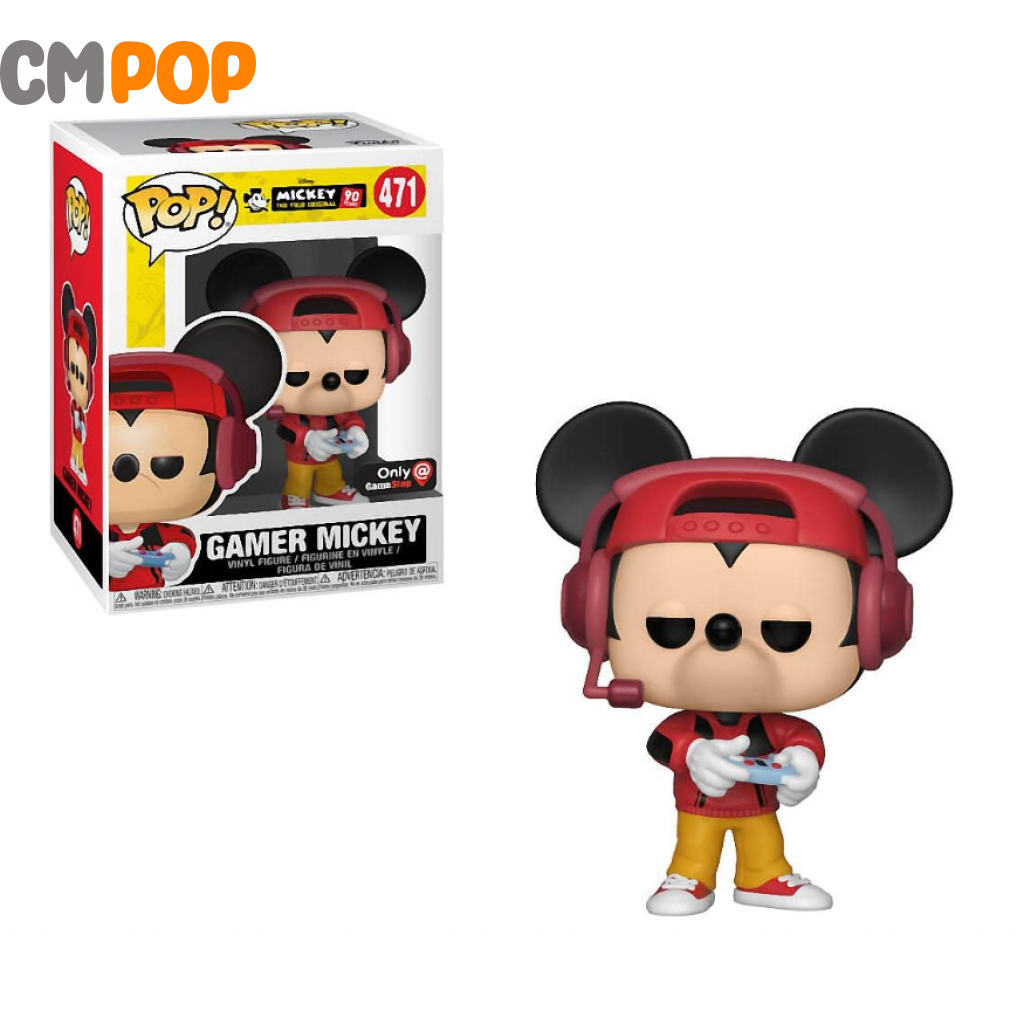Gamer Mickey - Mouse #471 Funko Pop! Disney 90 Years Gamestop Exclusive Pop