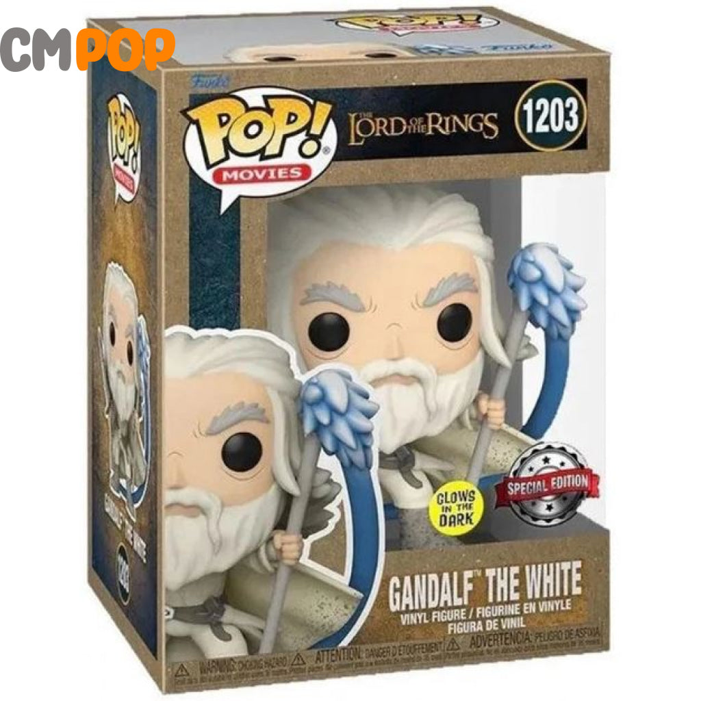 Gandalf The White - W/Sword & Staff #1203 Funko Pop! -Earth Day Lord Of The Rings Movies Pop