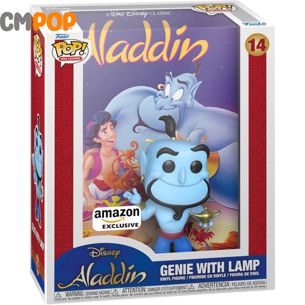 Genie With Lamp - #14 Funko Pop! Vhs Covers Disney Aladdin Amazon Exclusive Pop
