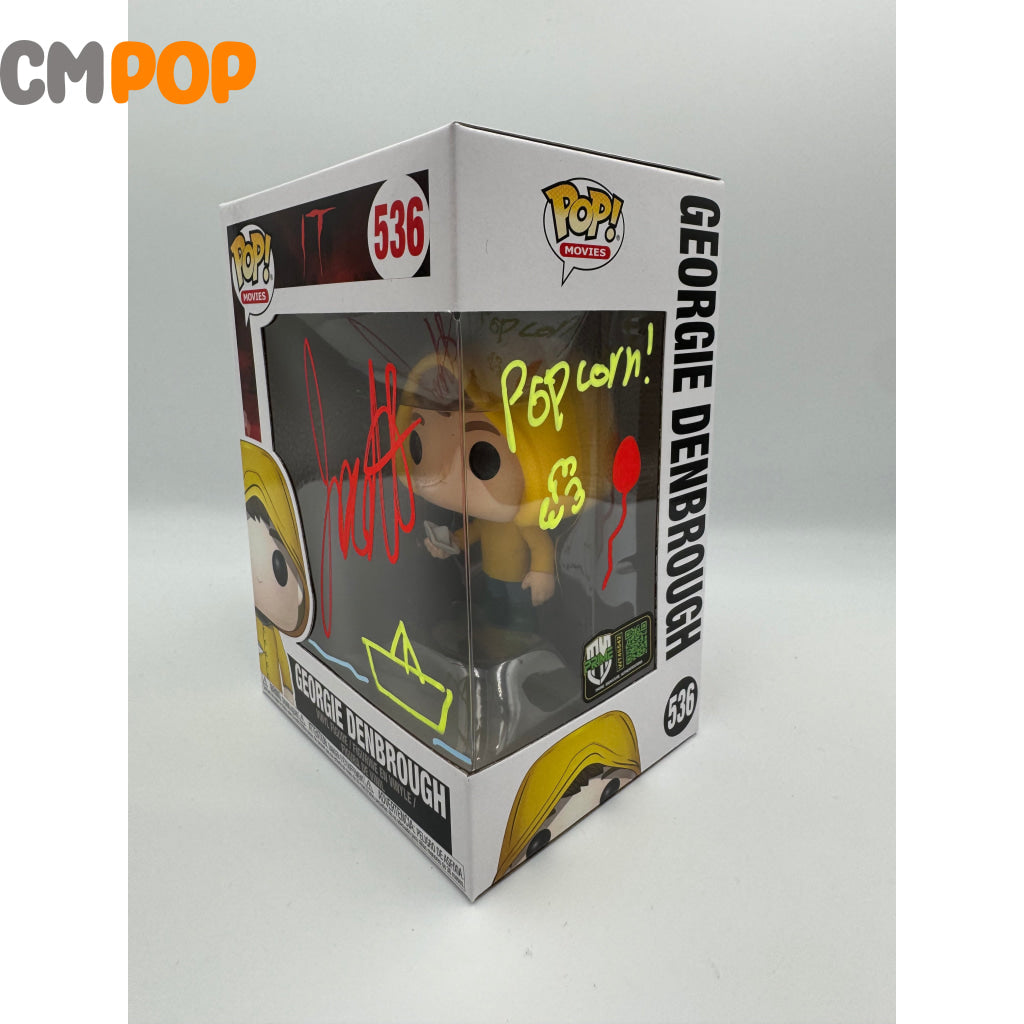 Georgie Denbrough #536 Funko Pop! Movies IT Signed by Jackso