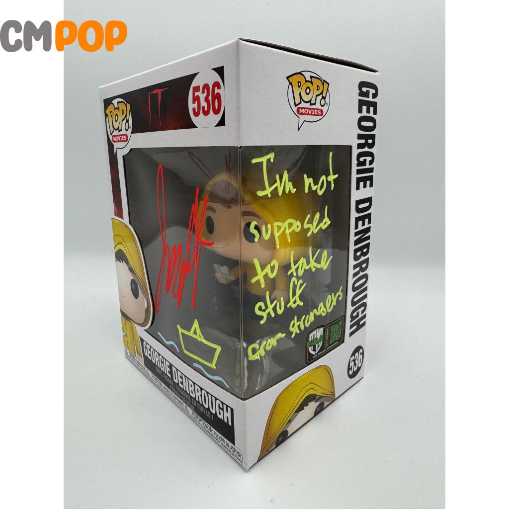 Georgie Denbrough - #536 Funko Pop! Movies It Signed By Jackson Robert Scott Certified Pop