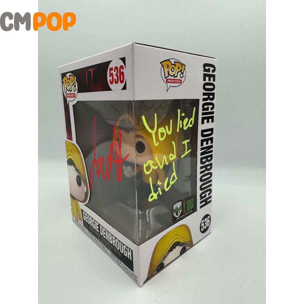 Georgie Denbrough - #536 Funko Pop! Movies It Signed By Jackson Robert Scott Certified Pop