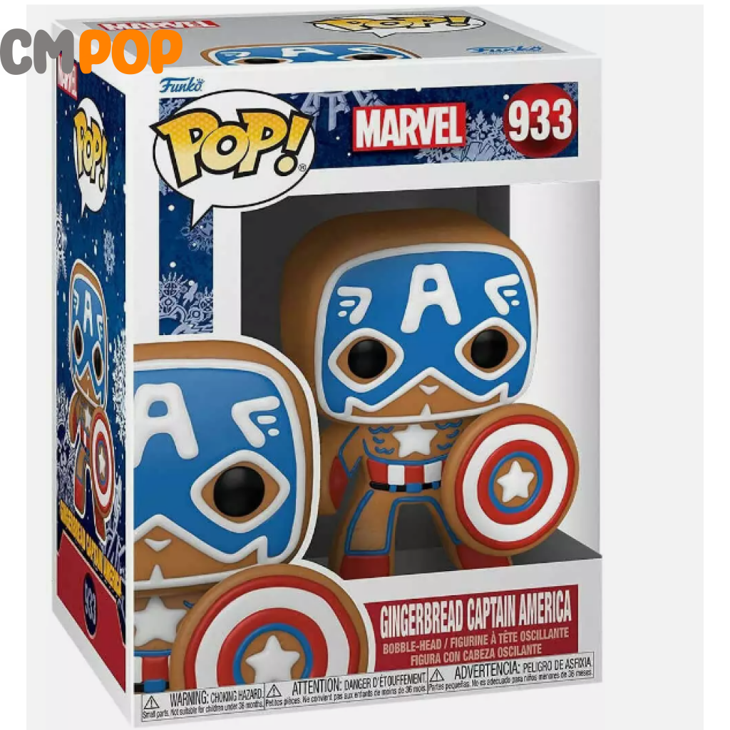 Gingerbread Captain America - #933 Funko Pop! Marvel Pop