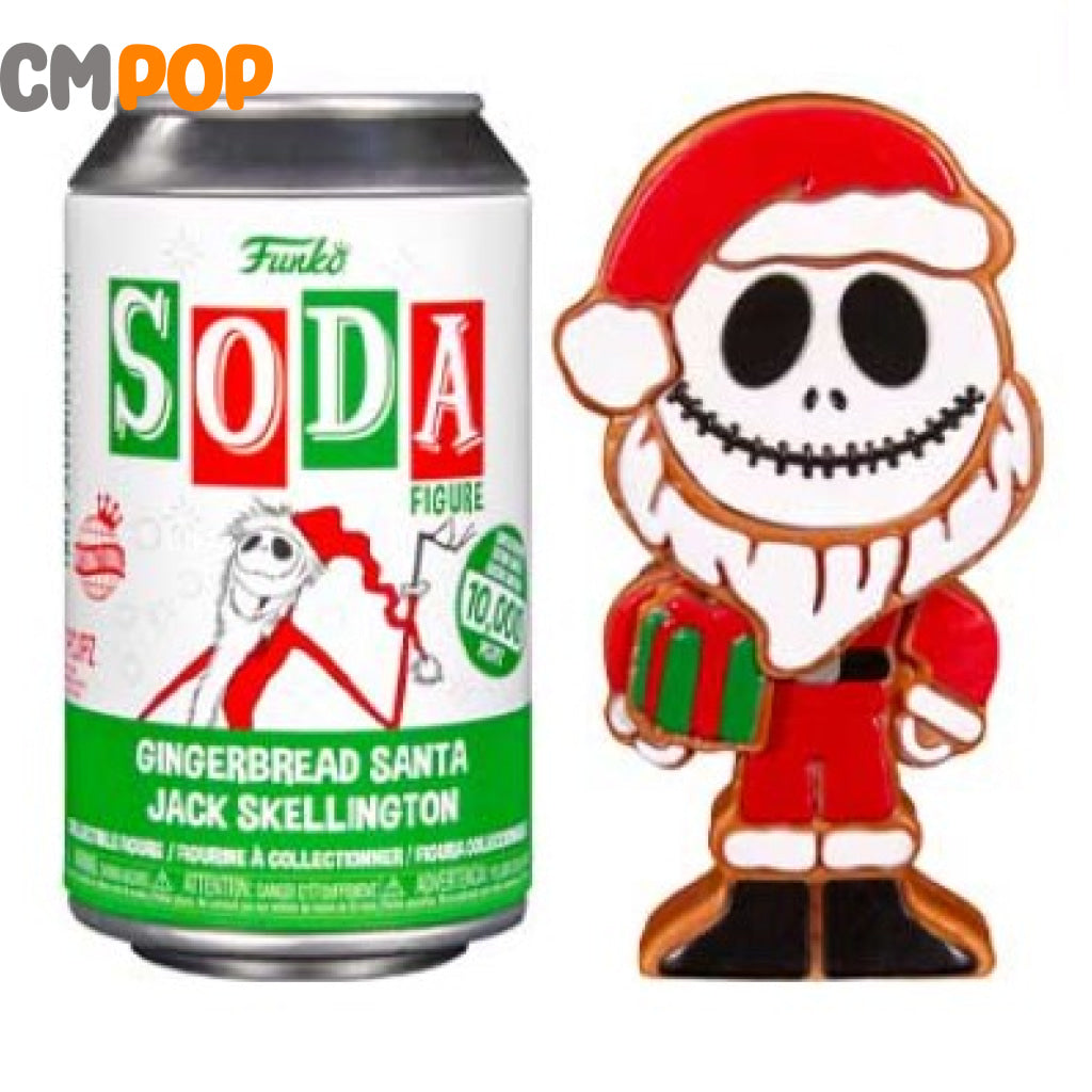 Gingerbread Santa Jack Skellington - Funko Vinyl Soda 10 000 Pieces The Nightmare Before Christmas