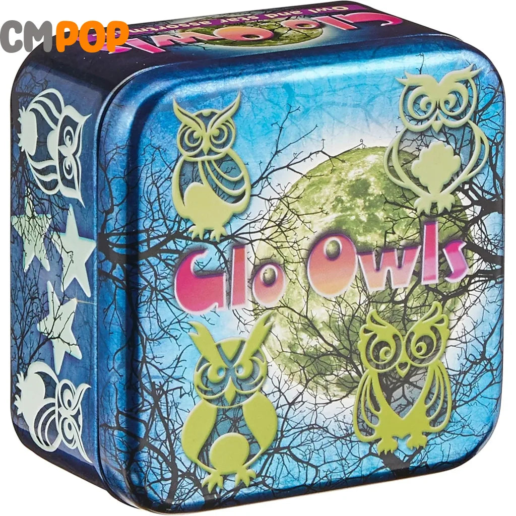 Glo Owls Tin Toy