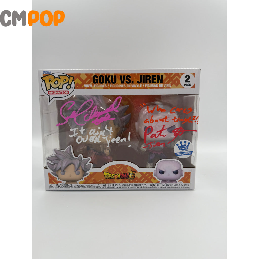 Goku Vs Jiren - 2 Pack - Funko Pop! - Animation -Dragon Ball Super - Signed by Patrick Seitz - Certified Pop! Funko Pop