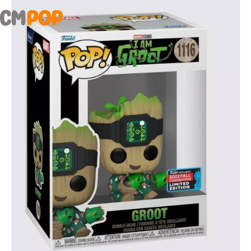 Funko Pop! Marvel I am Groot: - 6個セット - ファンシーグルート ワンジー グルート ワンジー 本付きグルート グランド グルート デトネーター付き グルート Funko POP! Marvel: I Am Groot - Groot with Detonator #1195