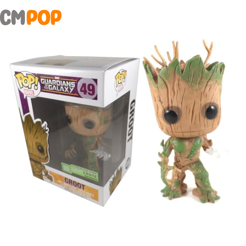 Groot - #49 Funko Pop! Guardians Of The Galaxy Marvel Gitd Loot Crate Exclusive Pop
