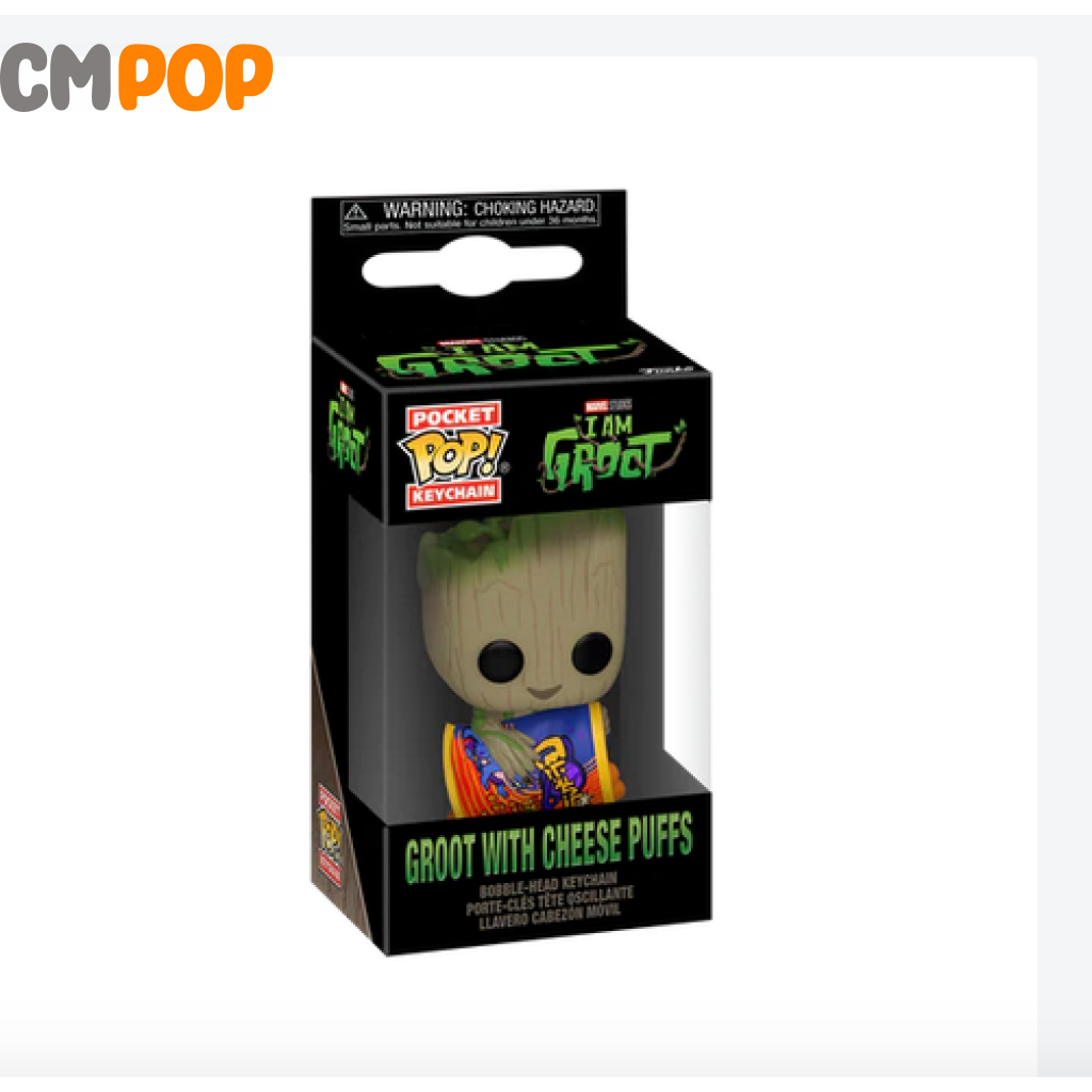Groot With Cheese Puffs - Funko Pop! Keychain Marvel Pop