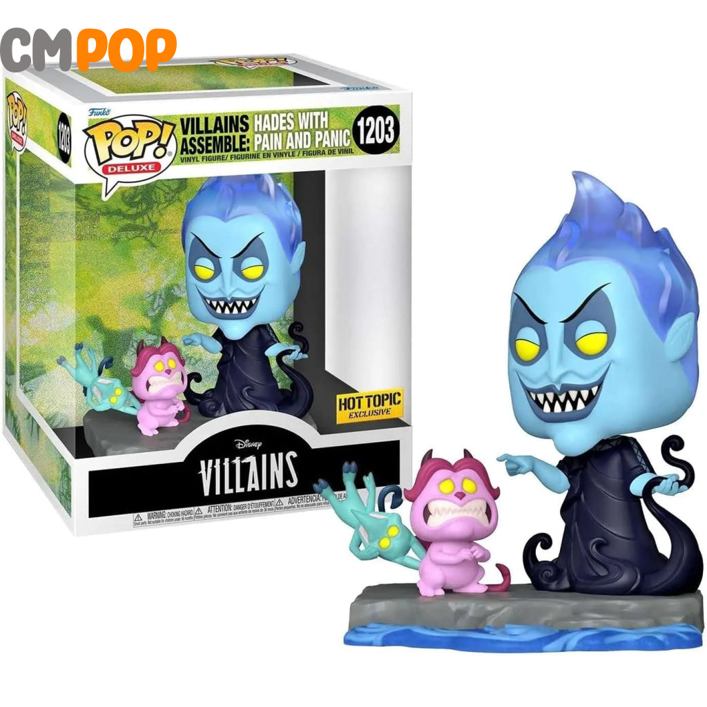 Hades With Pain And Panic #1203 - Funko Pop! Deluxe Disney Villains Assemble Hot Topic Exclusive