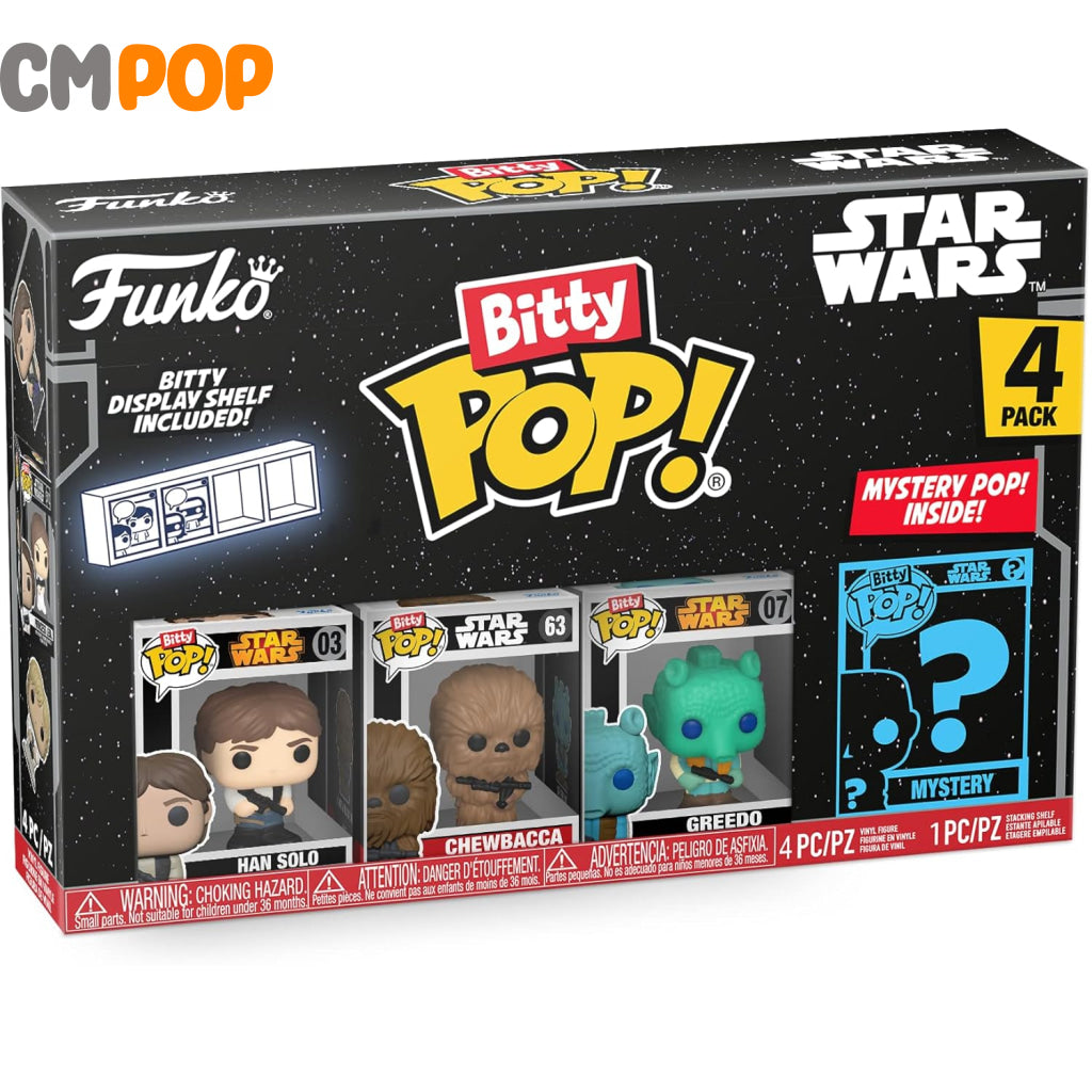 Hans Solo Chewbacca Greedo - Bitty Funko Pop! - Star Wars - Mystery Pop Funko Pop