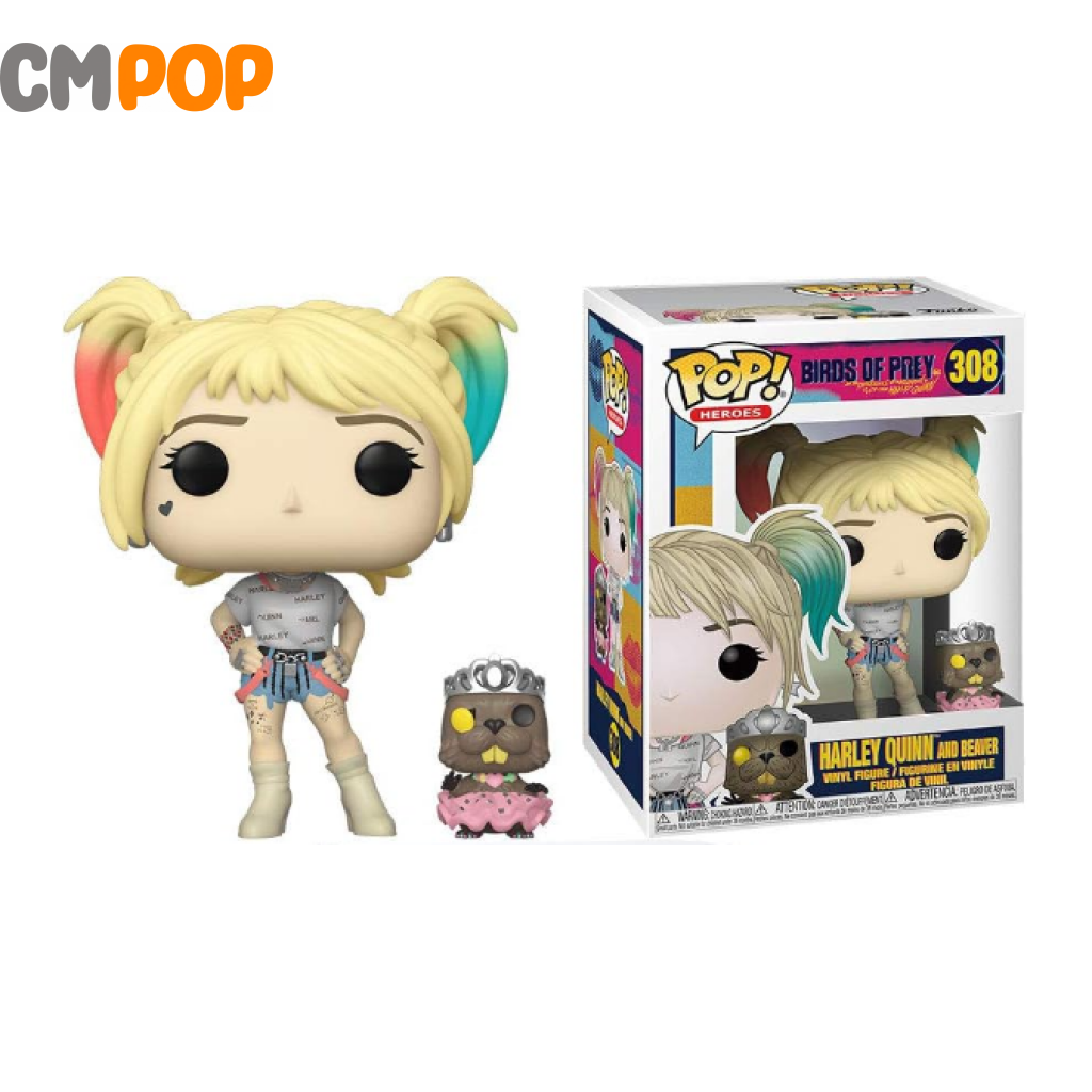 Harley Quinn And Beaver - #308 Funko Pop! Dc Birds Of Prey Pop