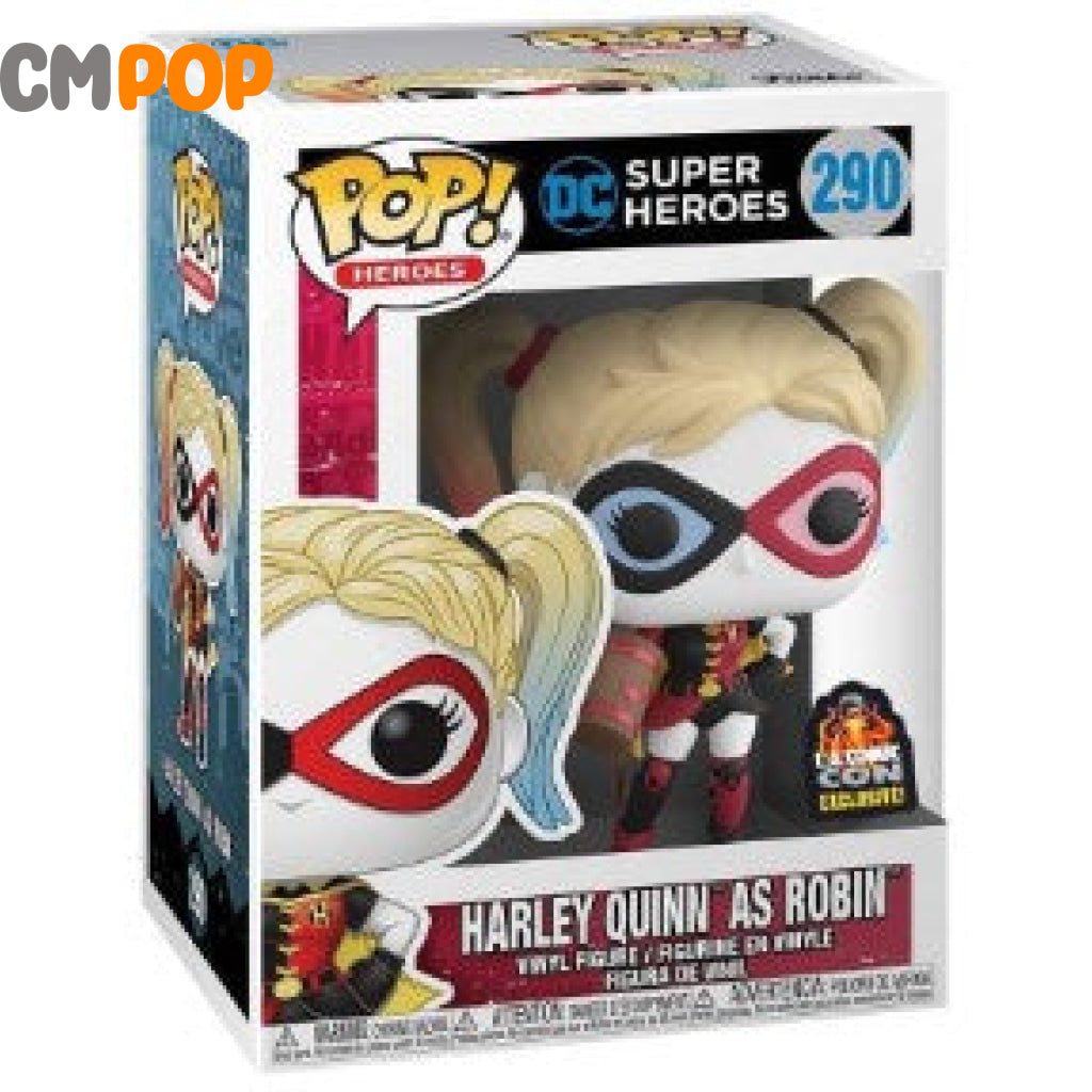 Harley Quinn As Robin - #290 Funko Pop! Dc Super Heroes 8/10 Condition Pop