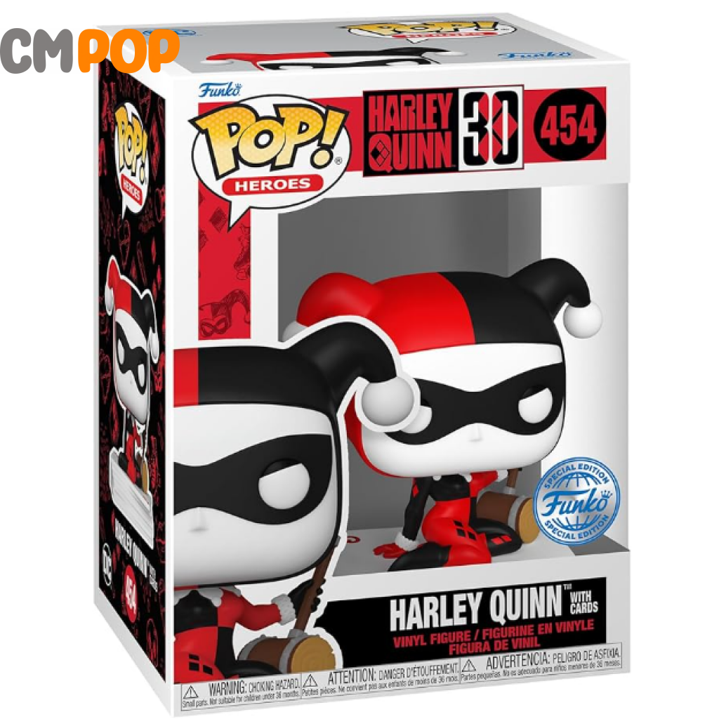Harley Quinn On Cards - #454 Funko Pop! Dc Exclusive Pop