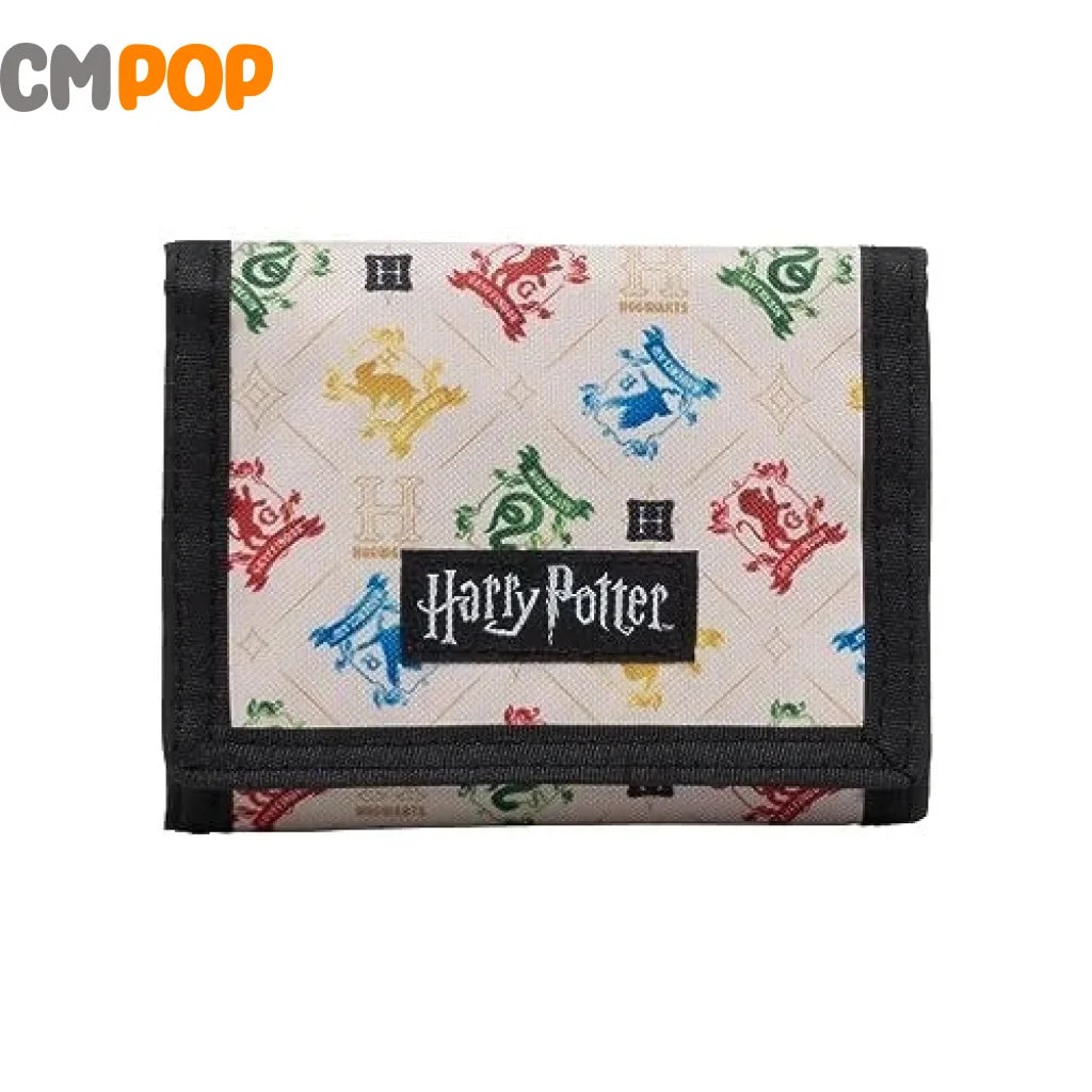 Harry Potter Hogwarts House Crest Nylon Trifold Wallet Wallet
