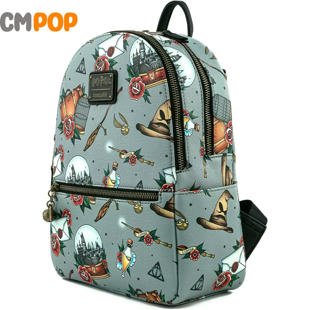 Harry Potter Tattoo Aop Mini Backpack - Loungefly