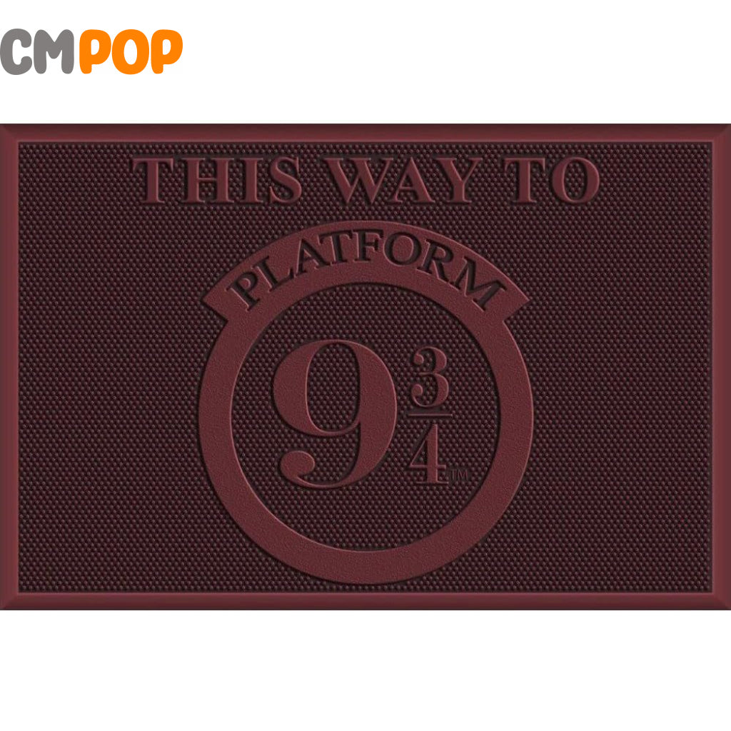 Harry Potter (This way to Platform 9 3/4) 60 x 40cm Rubber Doormat Home