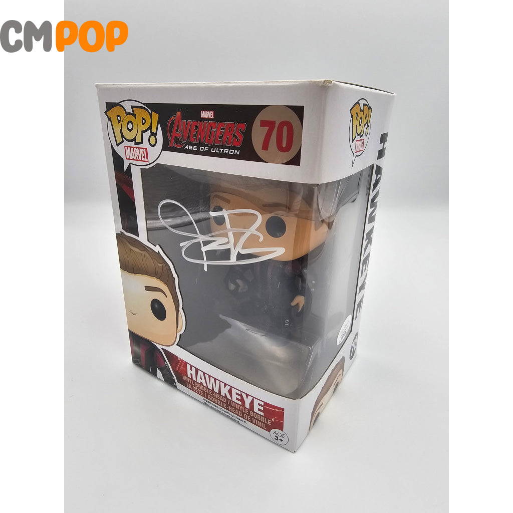 Hawkeye - #70 Funko Pop! Marvel Avengers Age Of Ultron Signed By Jeremy Renner Certified Pop