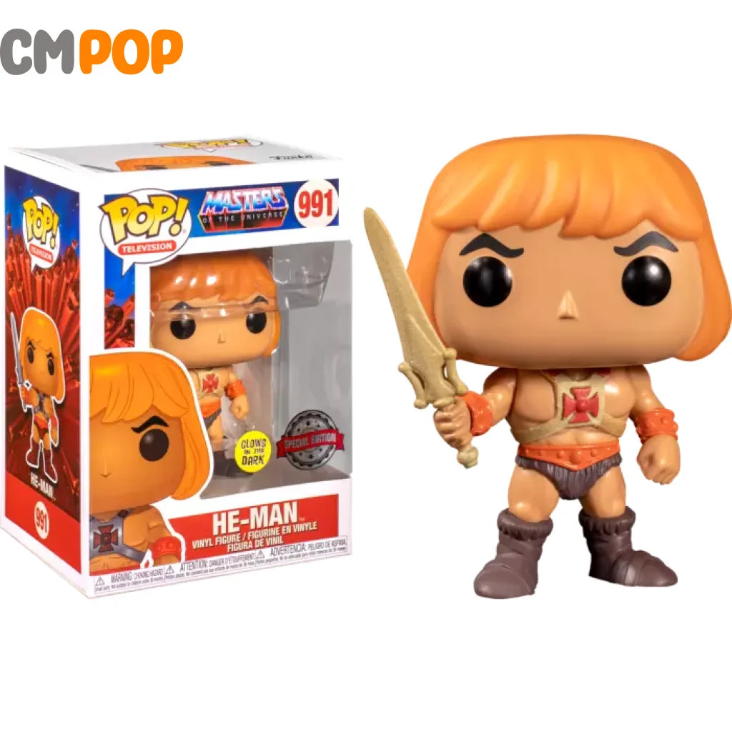 He-Man - #991 Funko Pop! Television Masters Of The Universe Glows In Dark Special Edition
