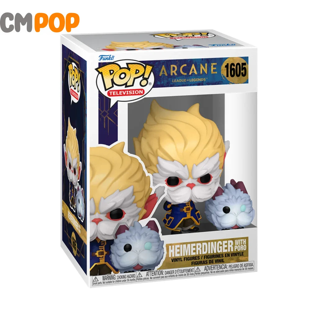 Heimerdinger With Poro - #1605 Funko Pop! Television Arcane League Of Legends Pop