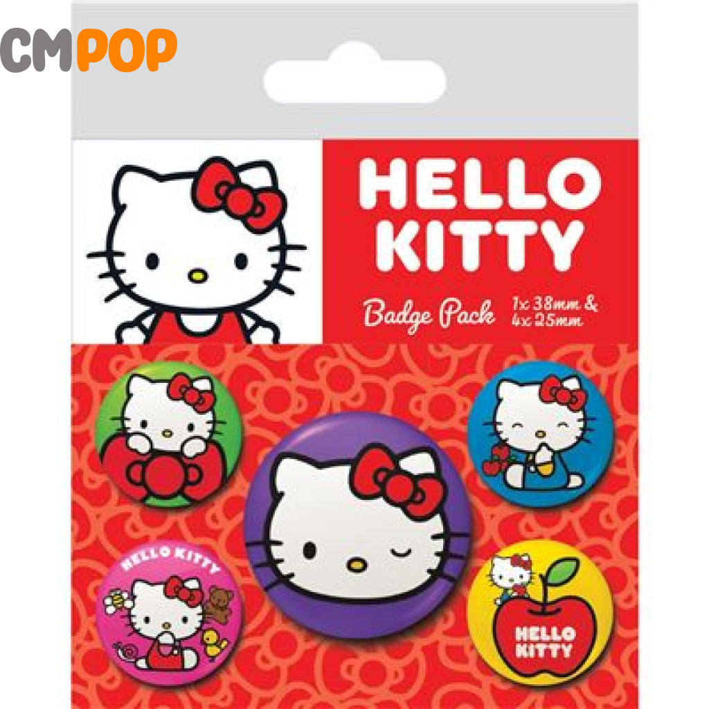 Hello Kitty (Colourful Poses) - Badge Pack Badge