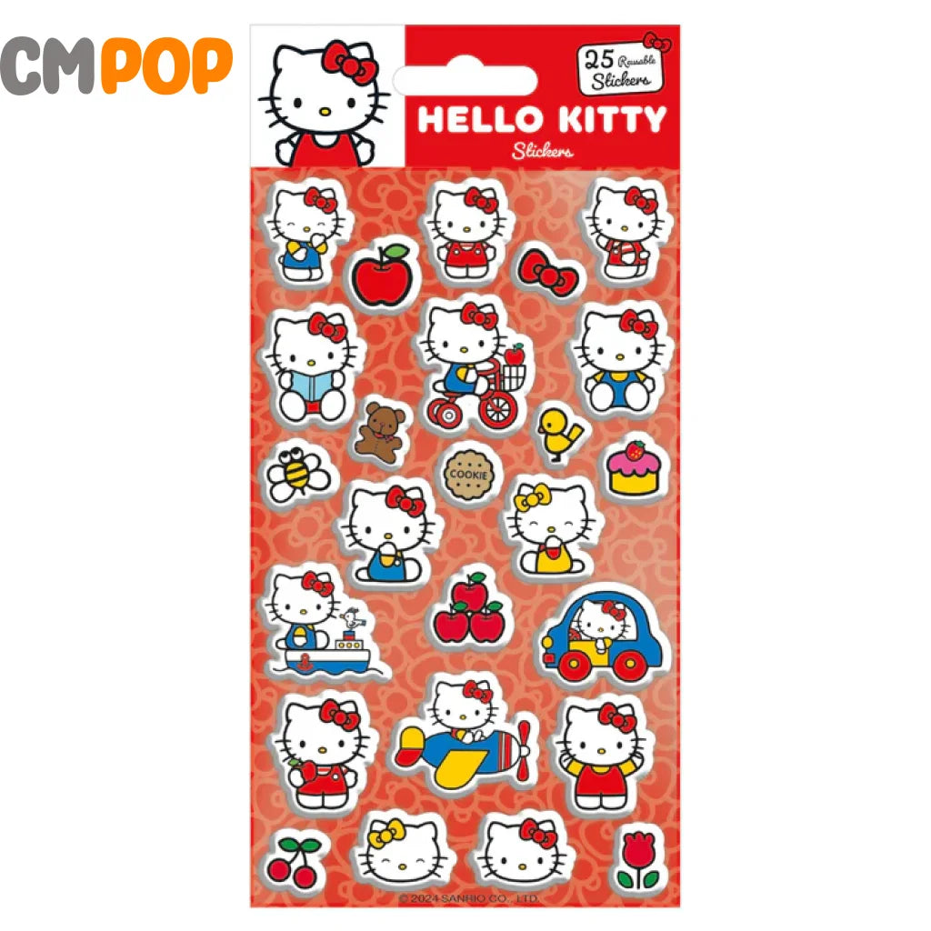 Hello Kitty (Kitty & Mimmy) 25Pc Reuseable Stickers Stickers