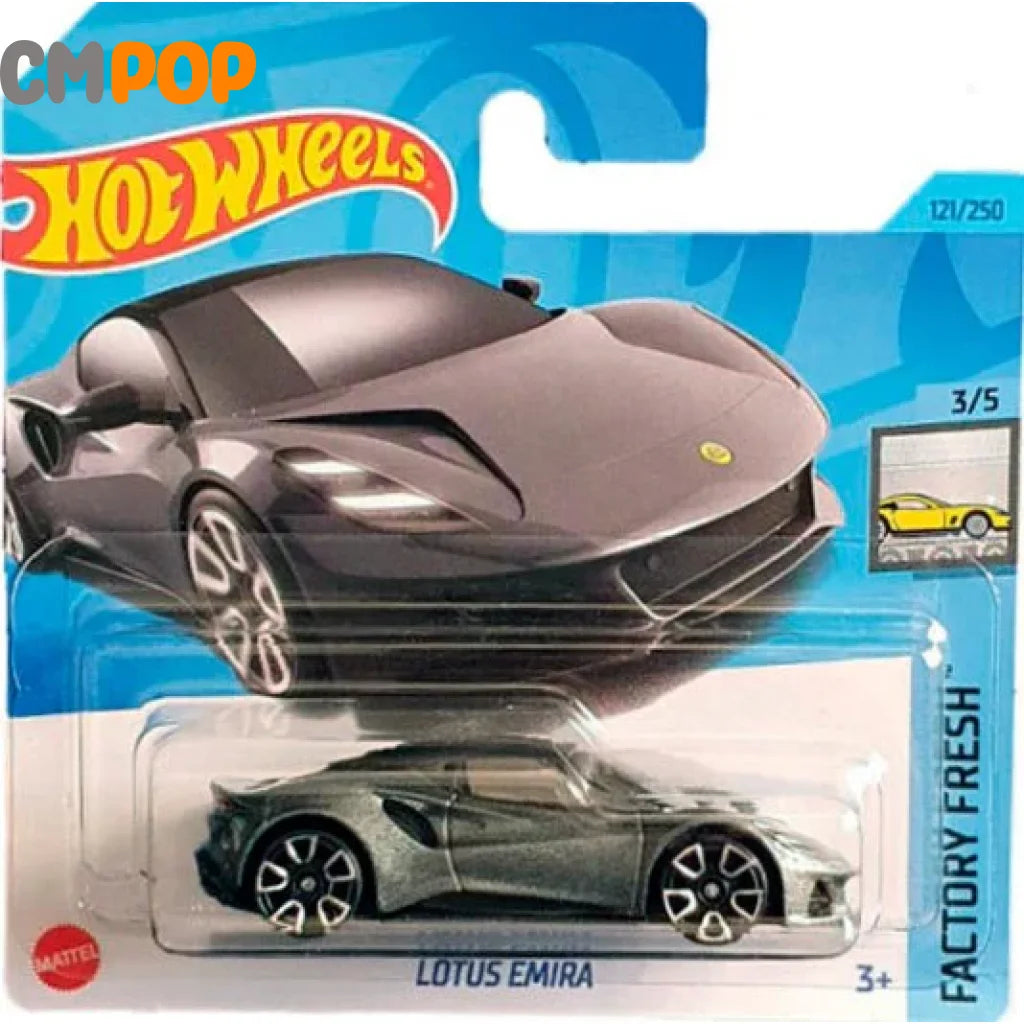 Hot Wheels - Factory Fresh - Lotus Emira (121/250) - Grey (Half Card) Toy