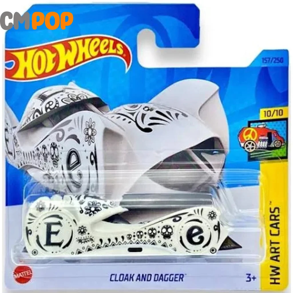 Hot Wheels - HW Art Cars - Cloak and Dagger (157/250) - Black (Full Card) Toy