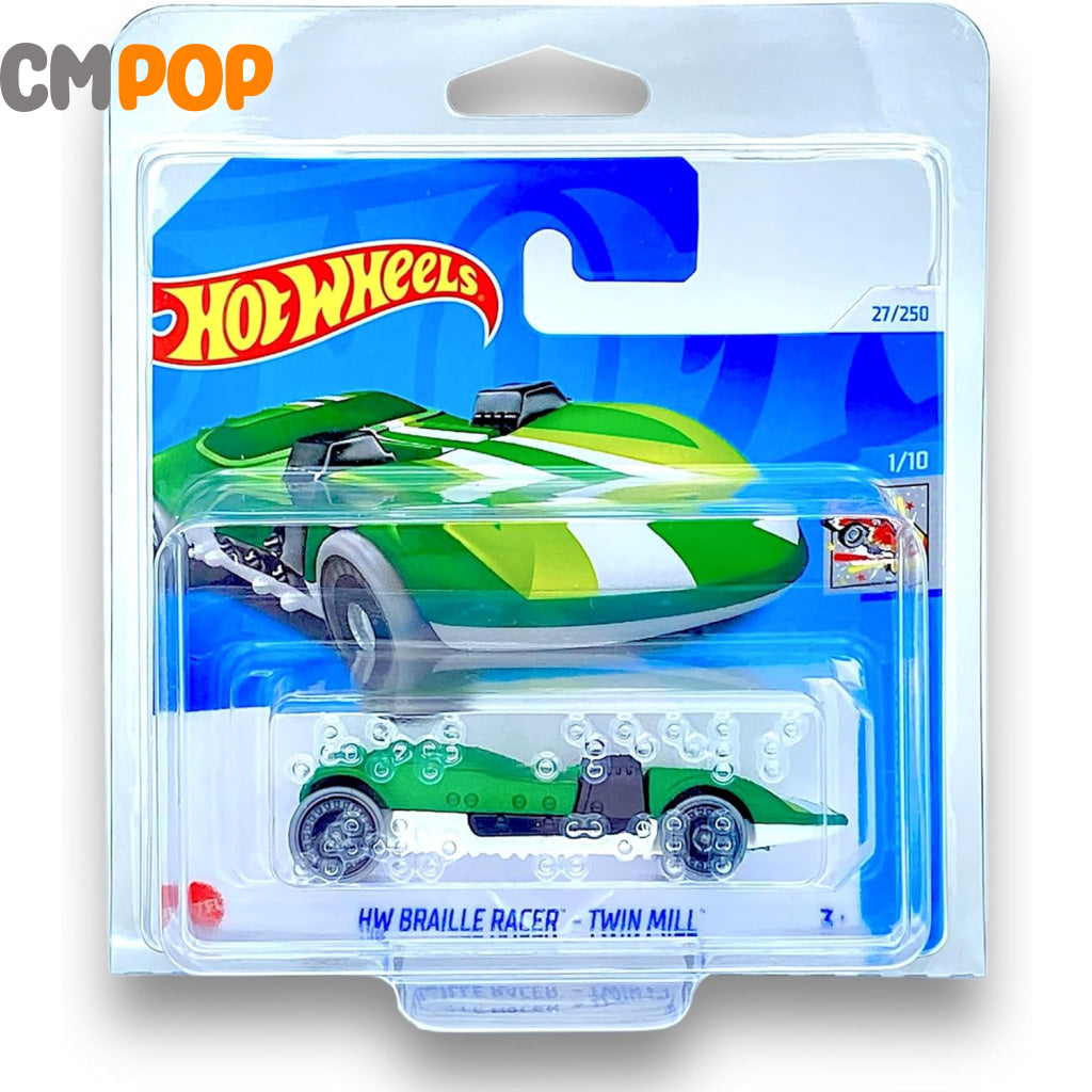 Hot Wheels - HW Celebration Racers - HW Braille Racer - Twin Mill (27/250) - (Half Card) Toy