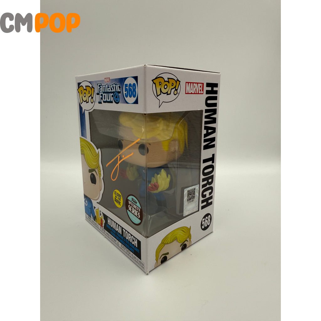 Human Torch - #568 - Funko Pop! - Marvel - Fantastic Four - GITD - Funko Speciality Series - Signed by Joseph Quinn