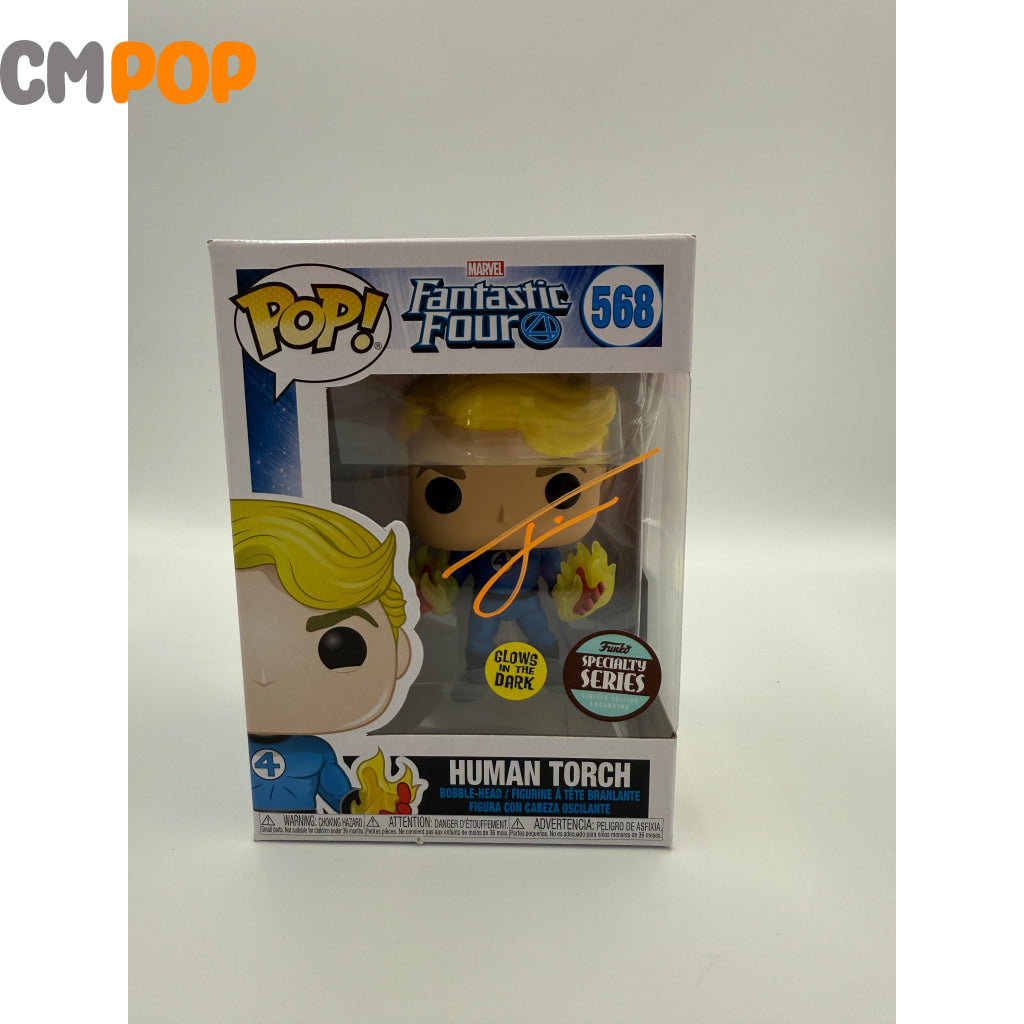 Human Torch - #568 - Funko Pop! - Marvel - Fantastic Four - GITD - Funko Speciality Series - Signed by Joseph Quinn