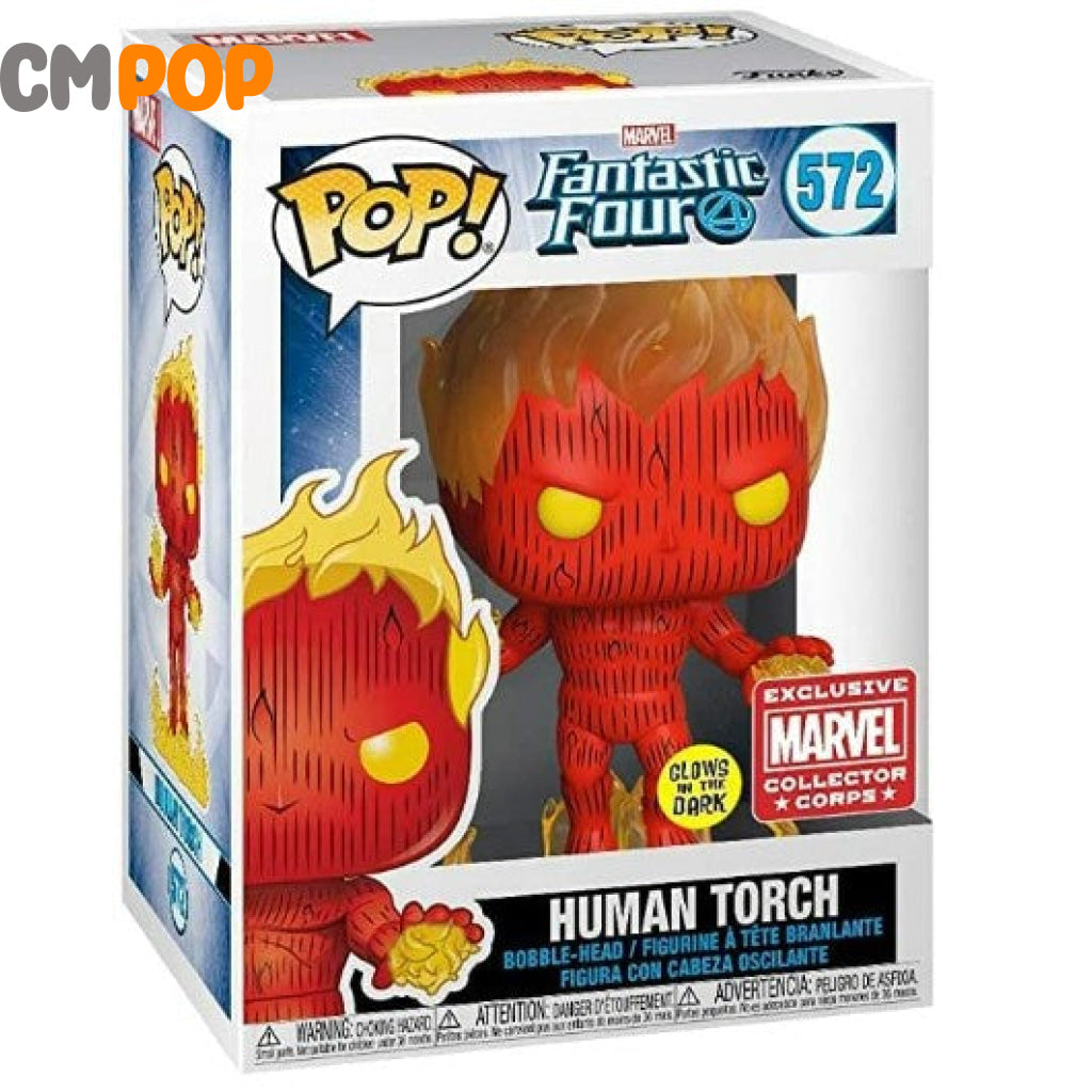 Human Torch Gitd - #572 Marvel Fantatsic Four Collector Corps Funko Pop