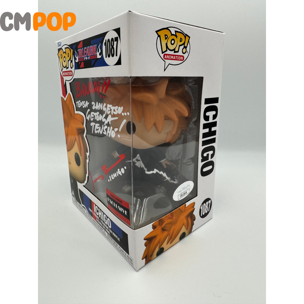 Ichigo - #1087 Funko Pop! Animation Bleach Aaa Anime Exclusive Signed By Johnny Yong Bosch
