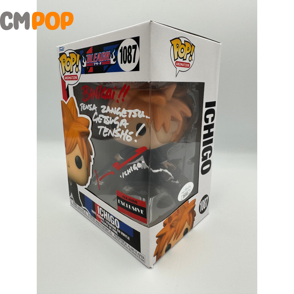 Ichigo - #1087 Funko Pop! Animation Bleach Aaa Anime Exclusive Signed By Johnny Yong Bosch